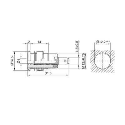 Stäubli SLB 4-F6,3 Safety jack socket Socket, vertical vertical Pin diameter: 4 mm Green, Yellow 1 pc(s) Piece-1
