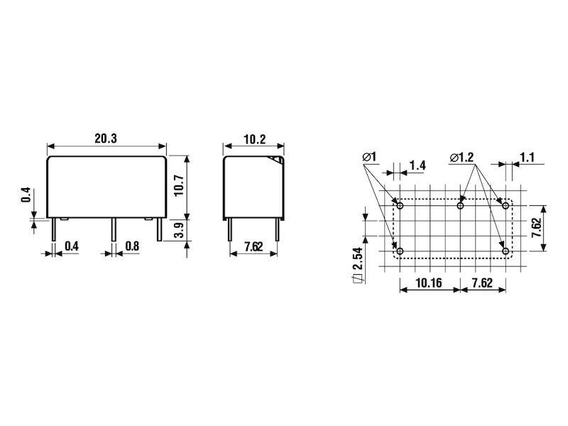 Finder 32.21.7.024.2000 PCB relay 24 V DC 6 A 1 change-over 1 pc(s)-3