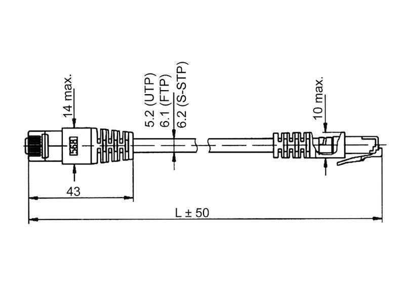 Telegärtner L00006A0044 RJ45 Network cable, patch cable CAT 6A S/FTP 50.00 m Red Flame-retardant, Halogen-free, UL-appro-1