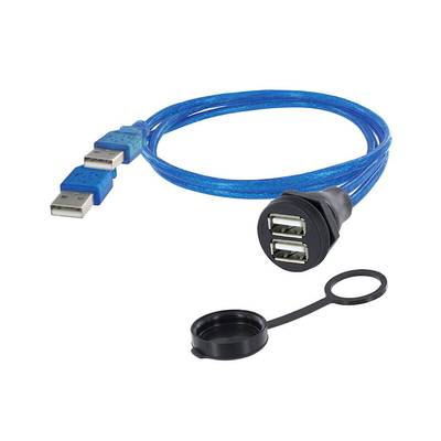 2x USB 2.0 type A RJ45 socket, mount 1310-1028-04 M22 1310-1028-04 encitech Content: 1 pc(s)