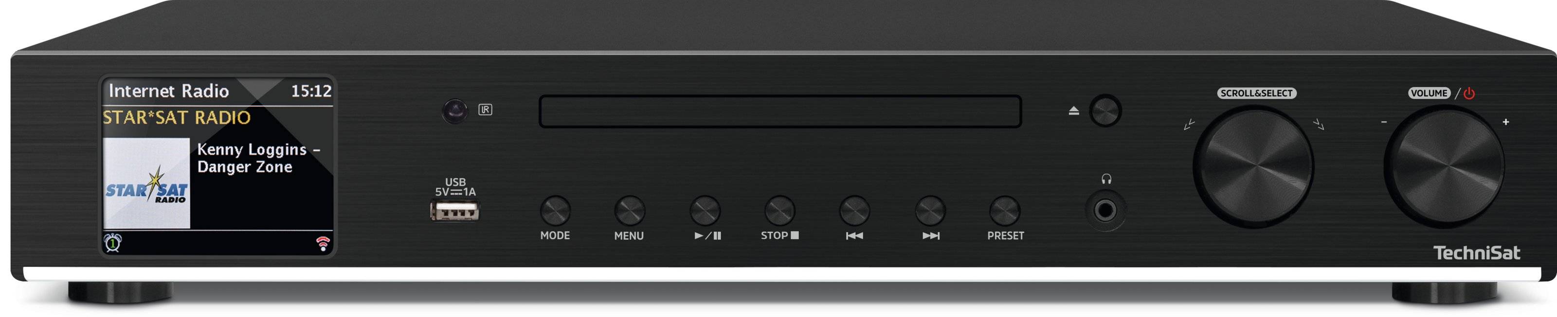 TechniSat DIGITRADIO 143 CD Radio adapter DAB+, FM, Internet Bluetooth, Wi-Fi Black-0