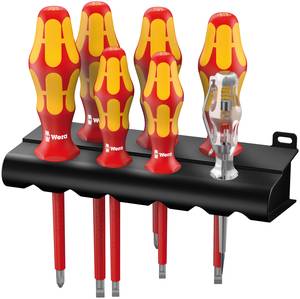 Wera 160 i/7 Rack VDE Screwdriver set 7-piece Slot, Phillips