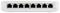 An 8-port network switch with LED indicators for activity and status above the Ethernet ports.