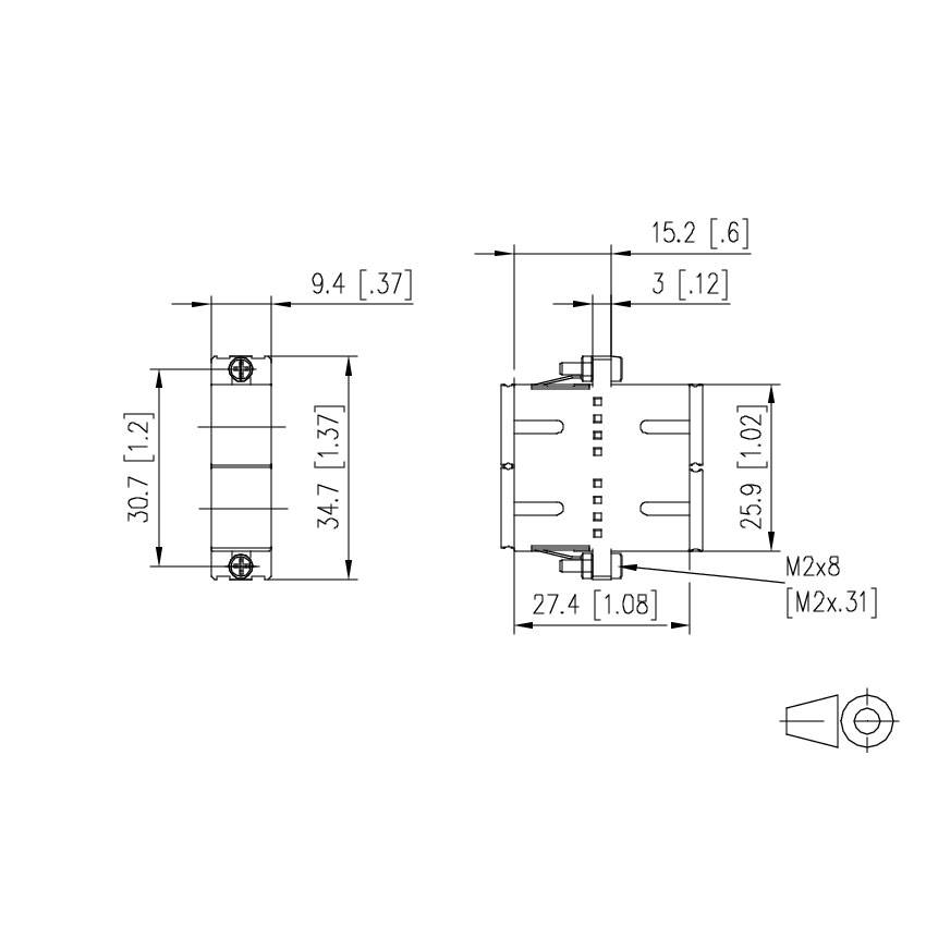 Metz Connect 150900E2-I FO connector Blue 1 pc(s)-4