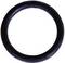 A black O-ring, a sealing element, lies on a white background.