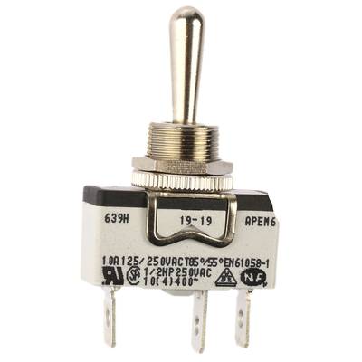 APEM 639H/2 639H/2 Toggle switch 250 V AC 10 A 1 x On/Off/On  latch/0/latch 1 pc(s) 