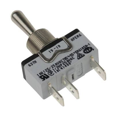 APEM 637H/2 637H/2 Toggle switch 250 V AC 10 A 1 x (On)/Off/(On)  momentary/0/momentary 1 pc(s) 