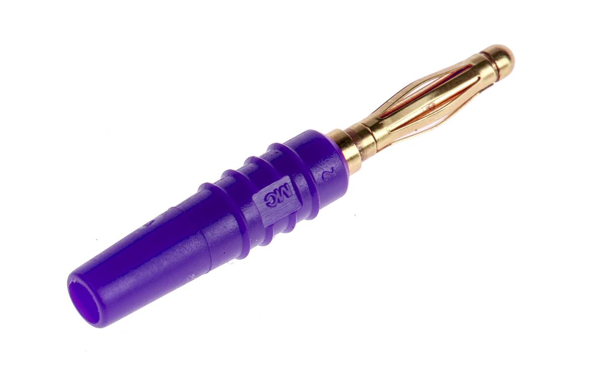 Straight blade plug Plug, straight Pin diameter: 2 mm Violet Stäubli SLS205-L 1 pc(s)-1