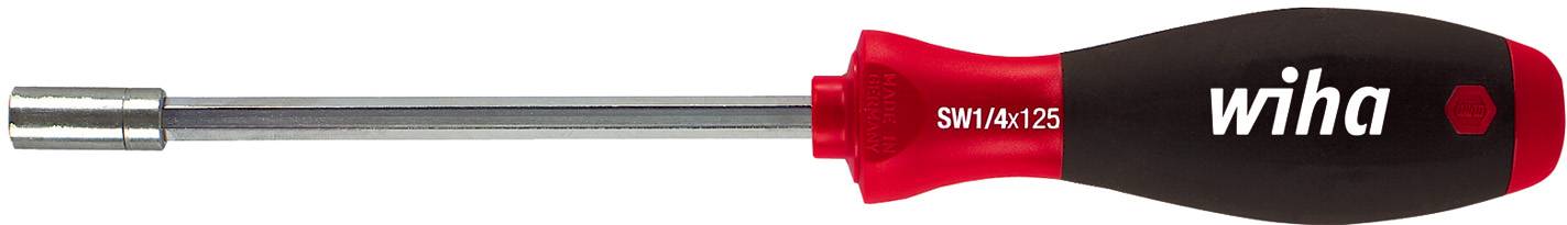 A screwdriver with a red and black handle, labelled 'wiha', and a metallic blade.