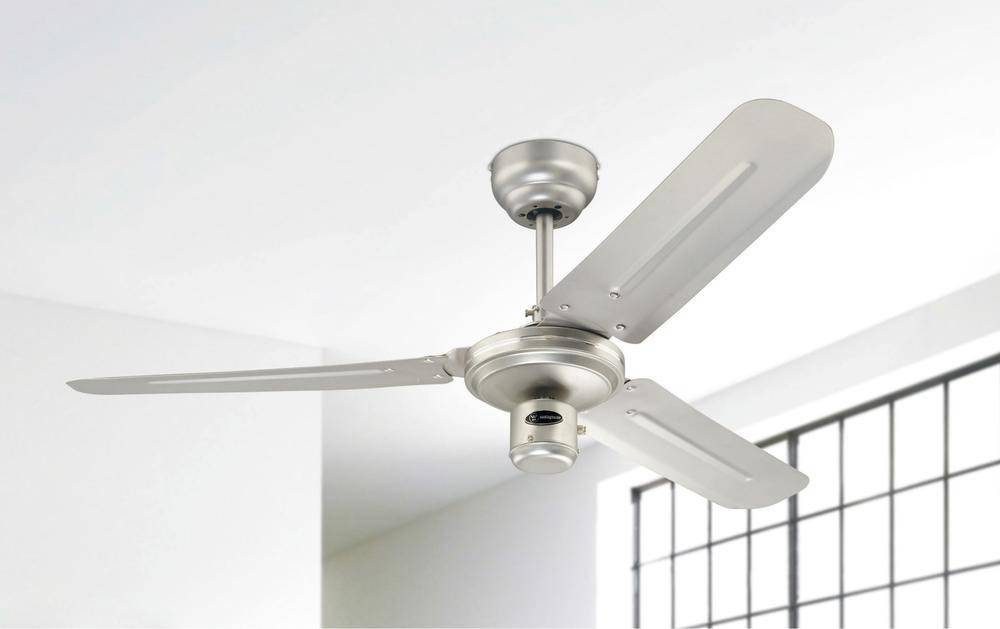 Westinghouse Industrial nickel Ceiling fan (Ø x H) 122 cm x 360 mm Wing