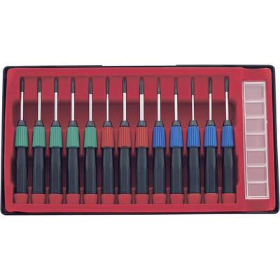 Basetech  Electrical & precision engineering  Screwdriver set 14-piece Slot, Phillips, Star