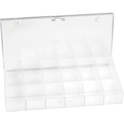 Hüfner Dübel Sortimentskasten  Assortment box (L x W x H) 194 x 101 x 31 mm No. of compartments: 18 fixed compartments  