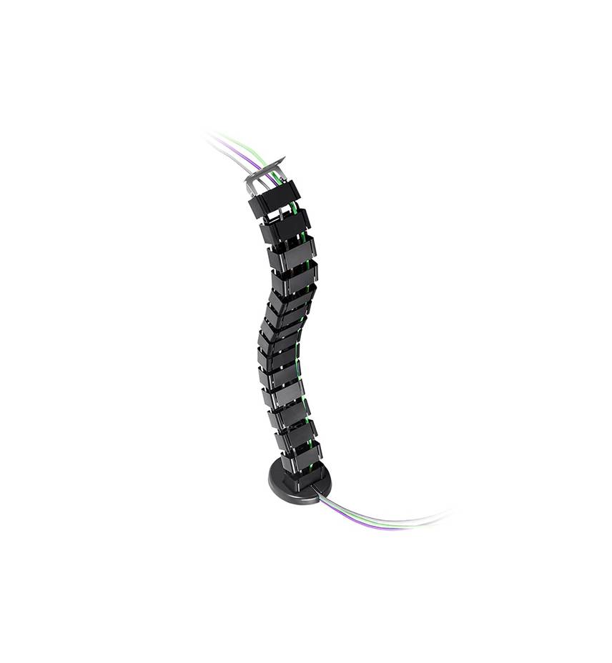 ICY BOX Cable feed-through Compatible with (series): Universal Black-1