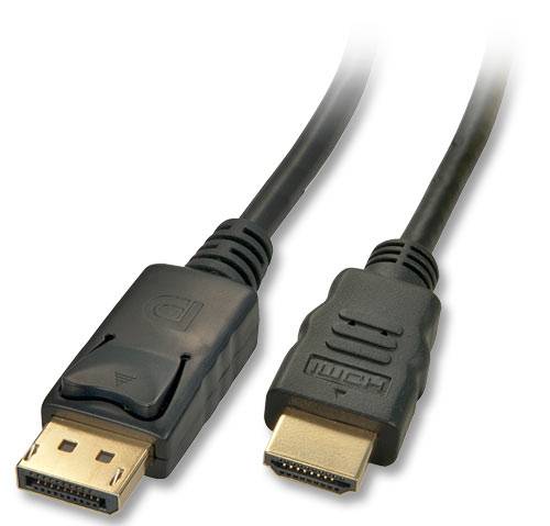 LINDY DisplayPort / HDMI Adapter cable DisplayPort plug, HDMI-A plug 5.00 m Black 41483 DisplayPort cable-3