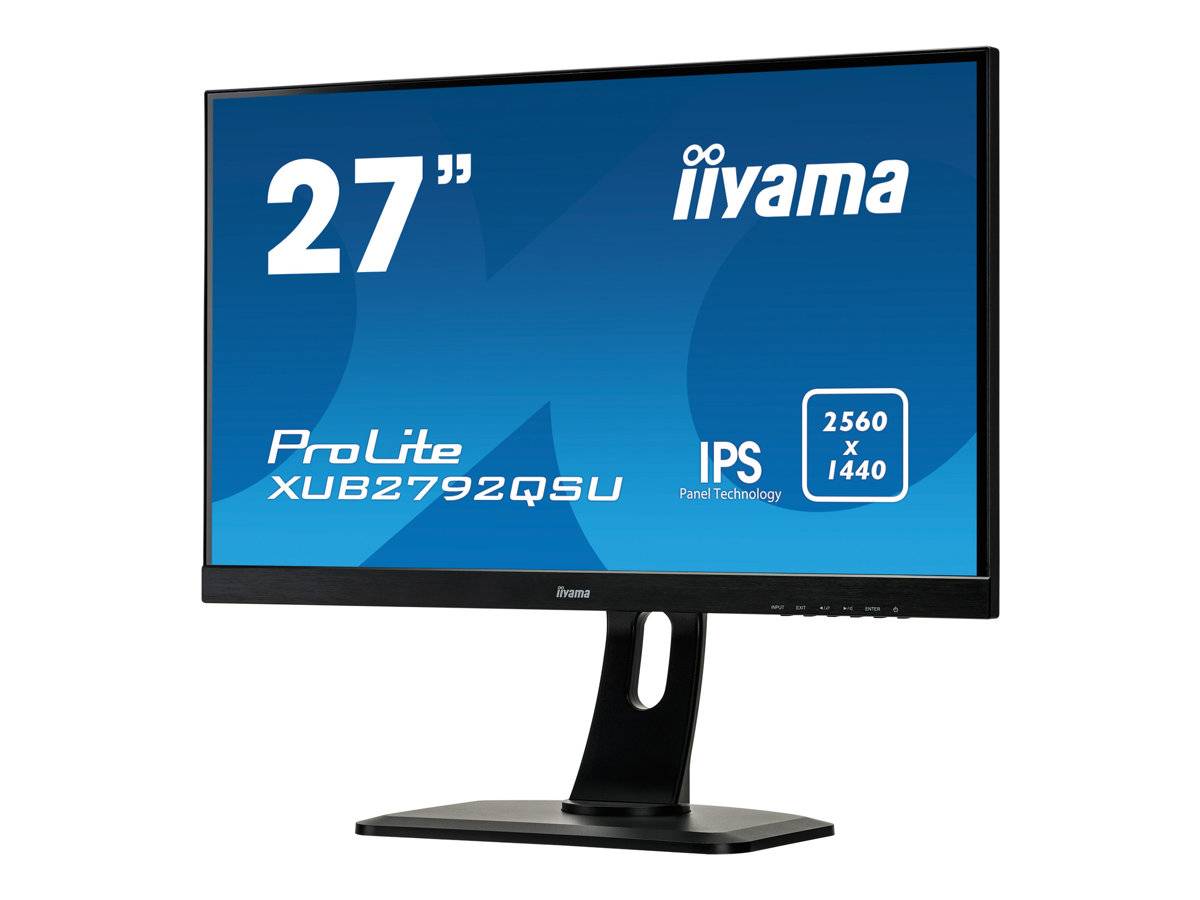 Iiyama ProLite XUB2792QSU-B1 LED EEC G (A - G) 68.6 cm (27 inch) 2560 x 1440 p 16:9 5 ms DisplayPort, DVI, HDMI™, USB, H-1
