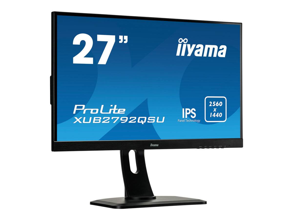 Iiyama ProLite XUB2792QSU-B1 LED EEC G (A - G) 68.6 cm (27 inch) 2560 x 1440 p 16:9 5 ms DisplayPort, DVI, HDMI™, USB, H-3