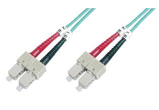 Digitus DK-2522-10-4 Fibreglass FO Cable 10.00 m Violet [1x SC plug - 1x SC plug] 50/125 µ Multimode OM4-2