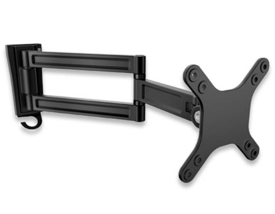 Manhattan Monitor wall mount 460958 1 Display(s) 33,0 cm (13") - 68,6 cm (27") Black Tiltable, Swivelling-3