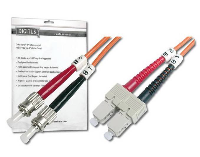 Digitus DK-2512-03 Fibreglass FO Cable [1x ST plug - 1x SC plug] 50/125 µ Multimode OM2 3.00 m-3