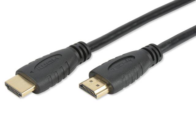 TECHly HDMI Cable HDMI-A plug, HDMI-A plug 1.00 m Black ICOC-HDMI2-4-010 HDMI cable-4