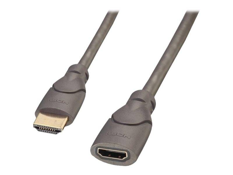 LINDY HDMI Cable extension HDMI-A plug, HDMI-A socket 1.00 m Black 41314 HDMI cable-3