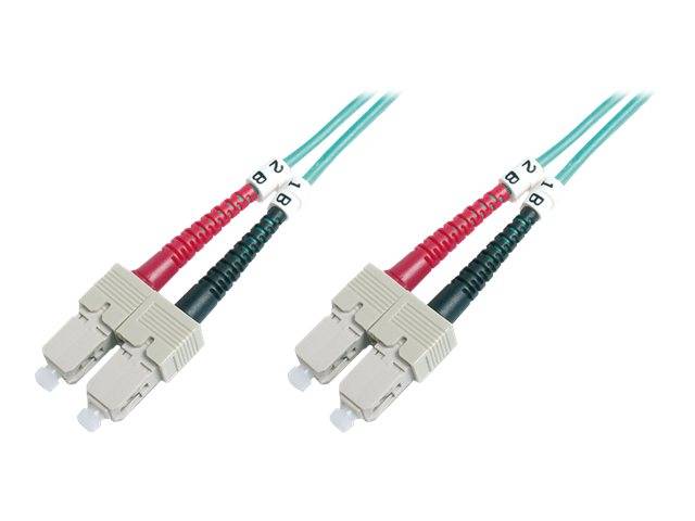 Digitus DK-2522-10-4 Fibreglass FO Cable 10.00 m Violet [1x SC plug - 1x SC plug] 50/125 µ Multimode OM4-3