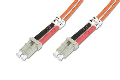 Digitus DK-2533-01 Fibreglass FO Cable 1.00 m Orange [1x LC plug - 1x LC plug] 50/125 µ Multimode OM2-3