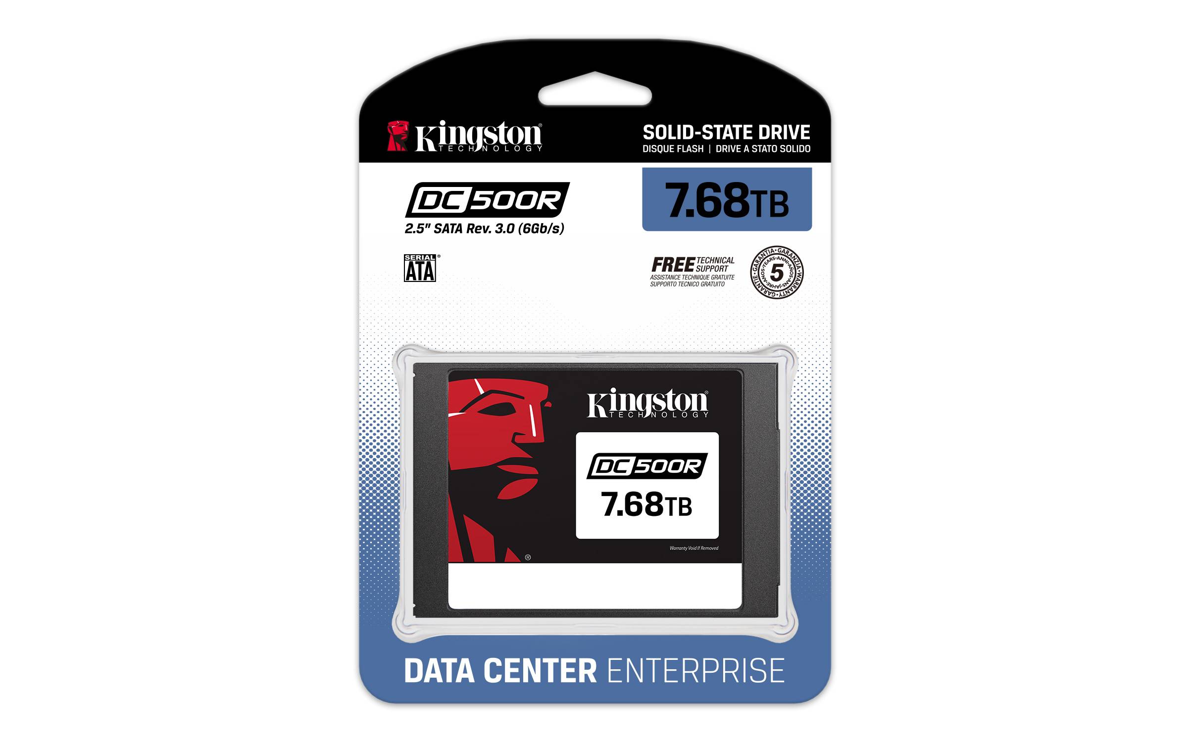 Kingston 7.68 TB 2.5" (6.35 cm) internal SSD SATA 6 Gbps Retail SEDC500R/7680G-4