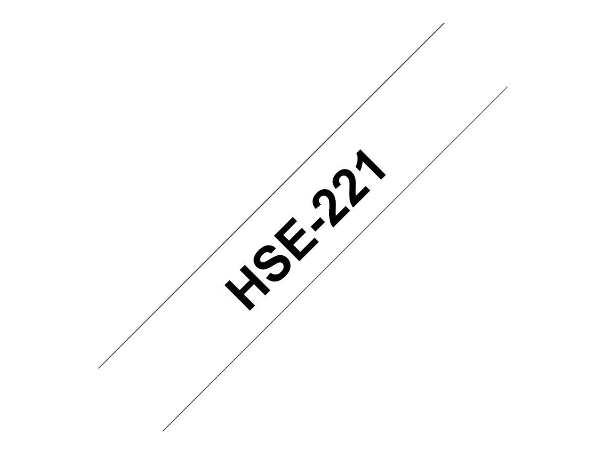 Labels Brother HSe HSe-221 Tape colour: White Font colour:Black 8.8 mm 1.5 m-3