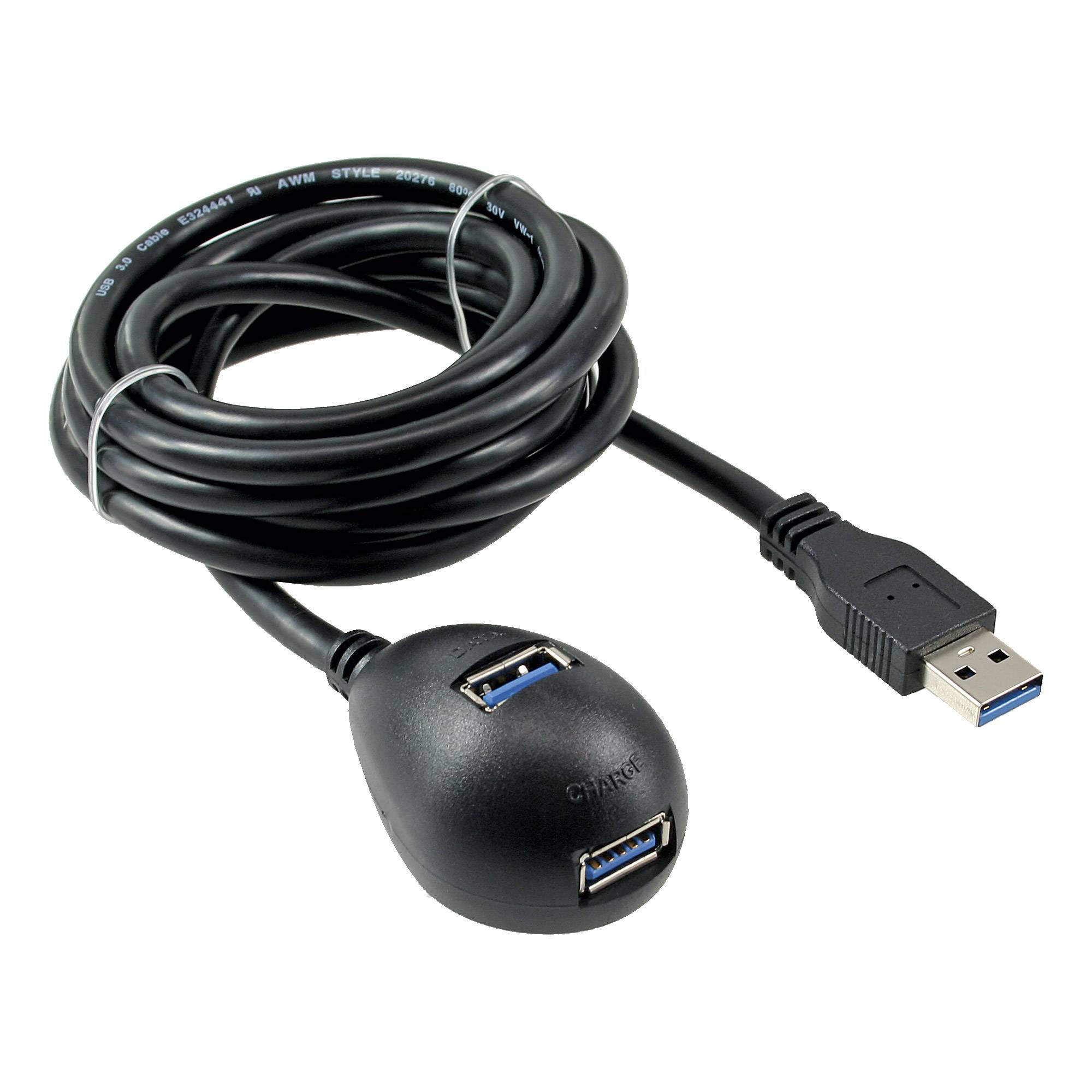 inLine USB power cable USB4™ USB-A plug 3 m Black 35653-0