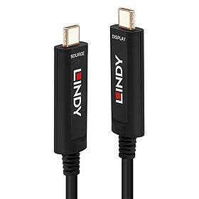 LINDY Cable USB-C® plug, USB-C® plug 30.00 m Black 38505 USB-C® screen cable-2
