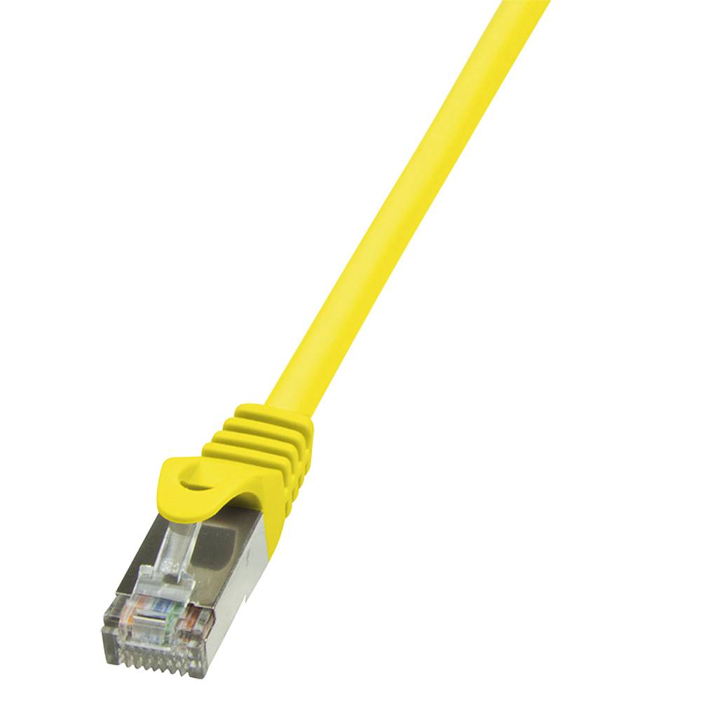 LogiLink CP1067S RJ45 Network cable, patch cable CAT 5e F/UTP 3.00 m Yellow incl. detent 1 pc(s)-2