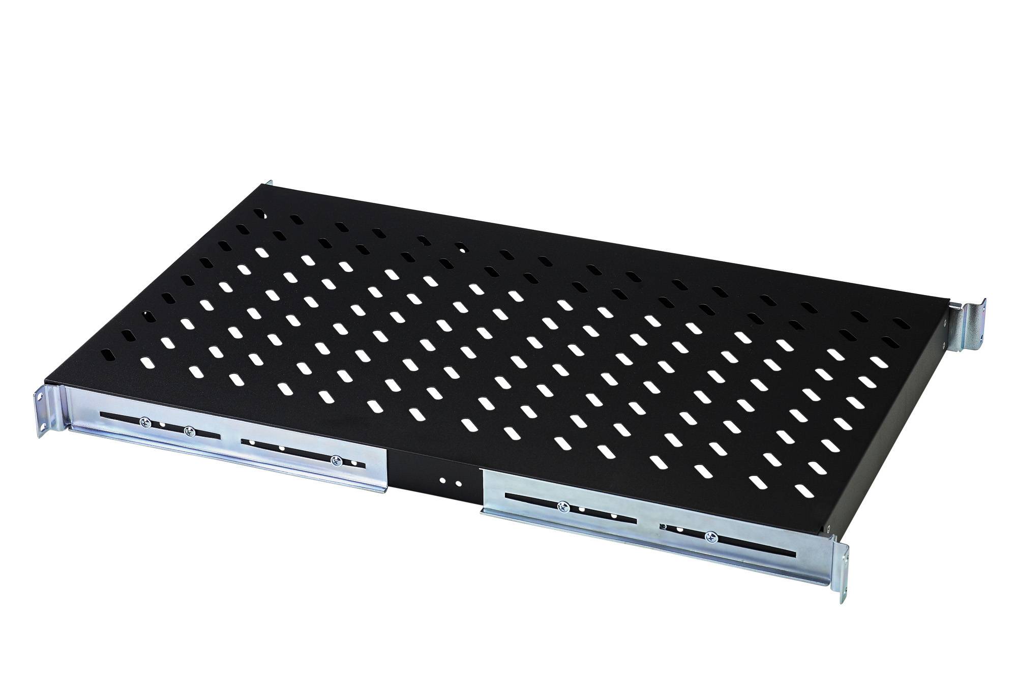 Digitus DN-19 TRAY-2-1000SW 19 inch 1 U Retractable Suitable for (cabinet depths): 1000 mm Black-2