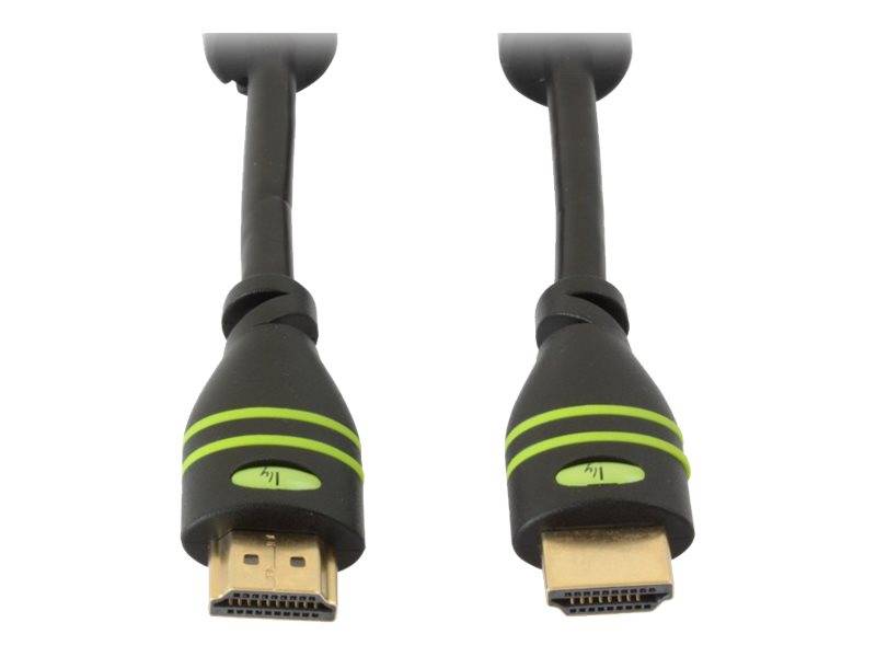 TECHly HDMI Cable RJ45 connector 5.00 m Black ICOC-HDMI-FR-050 incl. ferrite core Network cable, patch cable-2