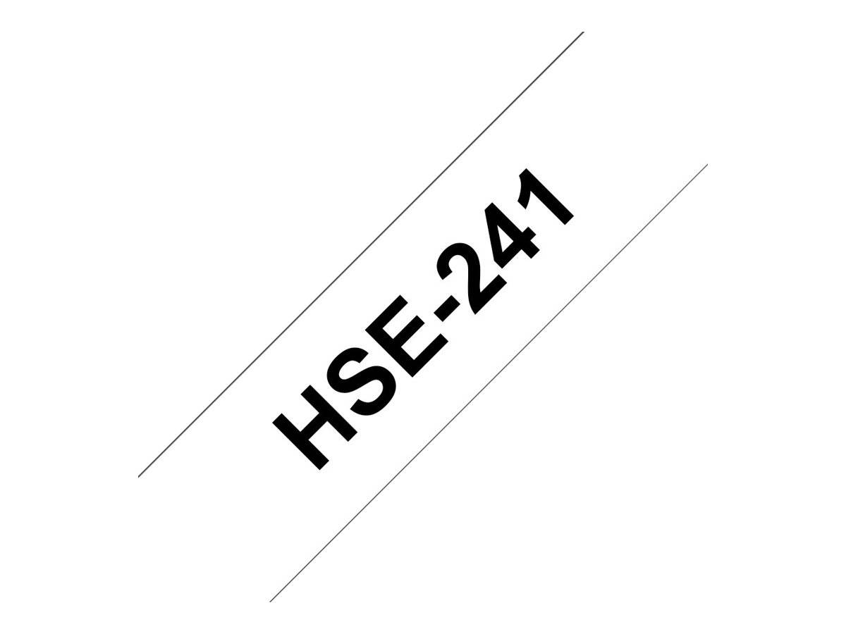 Brother HSe-241 Heatshrink label Tape colour: White Font colour: Black 17.7 mm 1.5 m-2
