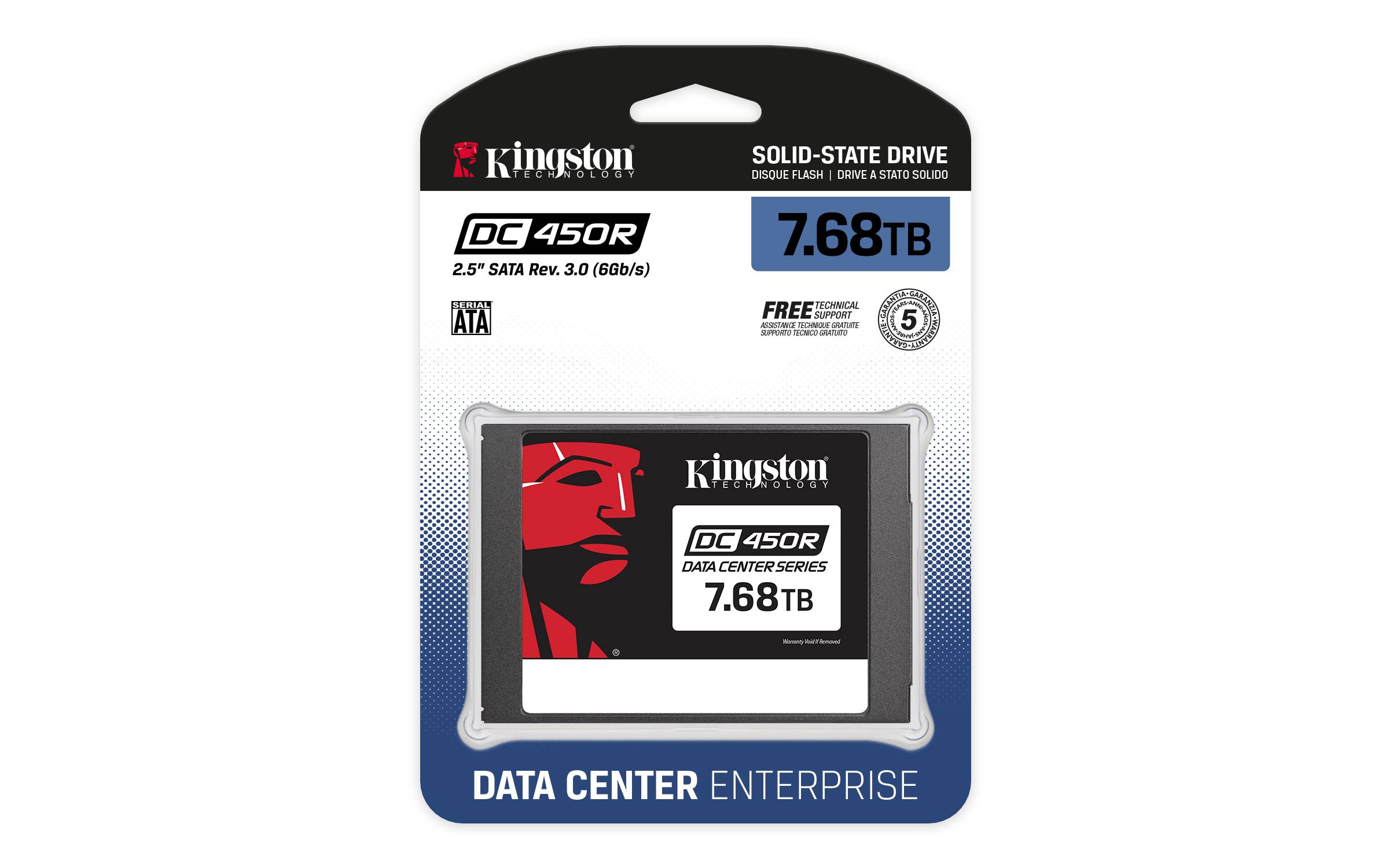 Kingston 7.68 GB 2.5" (6.35 cm) internal SSD SATA 6 Gbps Retail SEDC450R/7680G-3