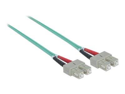 Intellinet 750851 Fibreglass FO Cable 10.00 m Turquoise [1x SC plug - 1x SC plug] 50/125 µ Multimode OM3-1