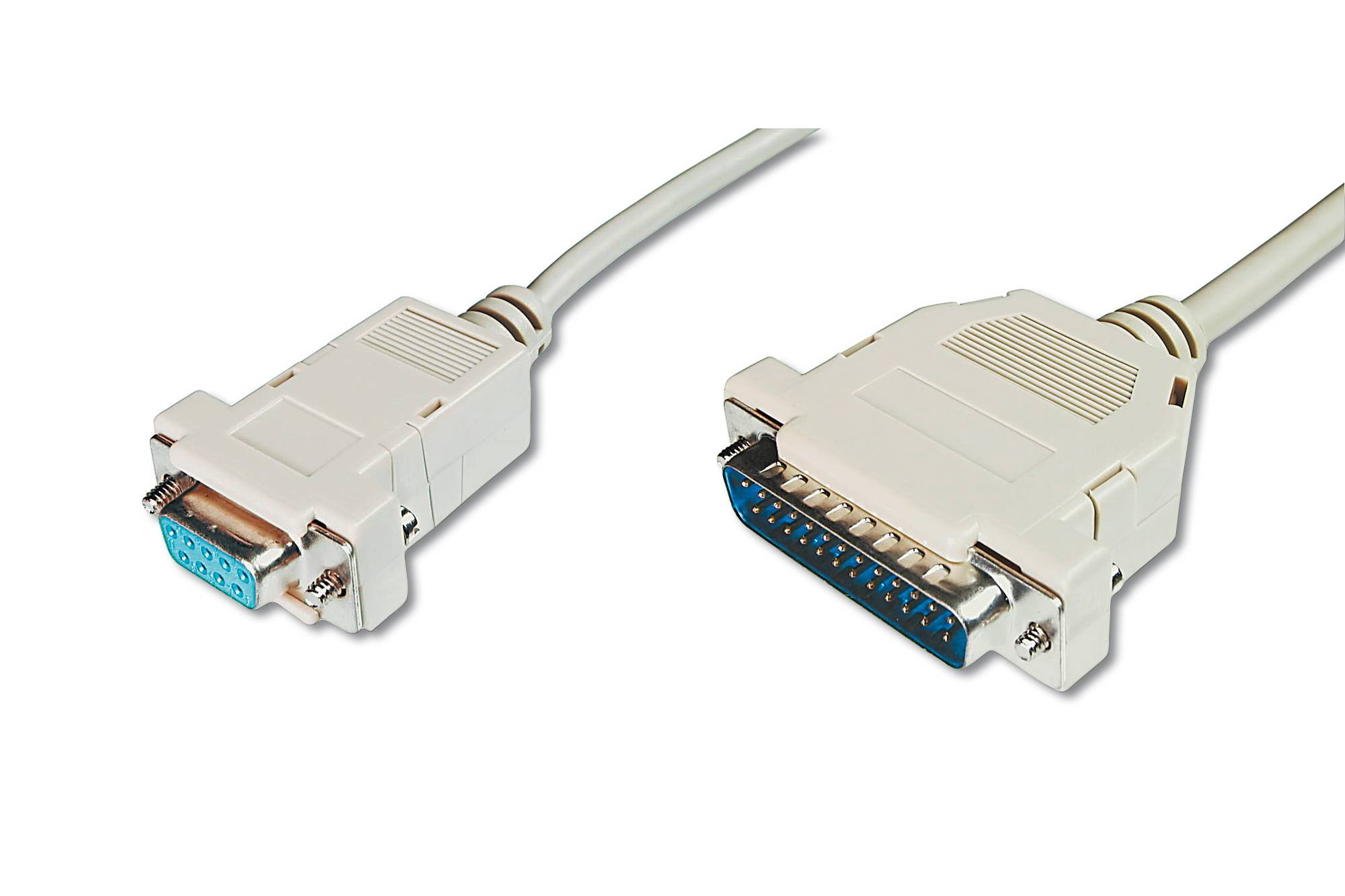 Digitus Series Cable [1x D-SUB plug 25-pin - 1x D-SUB socket 9-pin] 3.00 m Beige-2