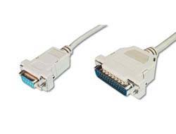Digitus Series Cable [1x D-SUB plug 25-pin - 1x D-SUB socket 9-pin] 3.00 m Beige-3