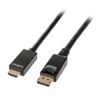 LINDY DisplayPort / HDMI Adapter cable DisplayPort plug, HDMI-A plug 5.00 m Black 41704 DisplayPort cable-4