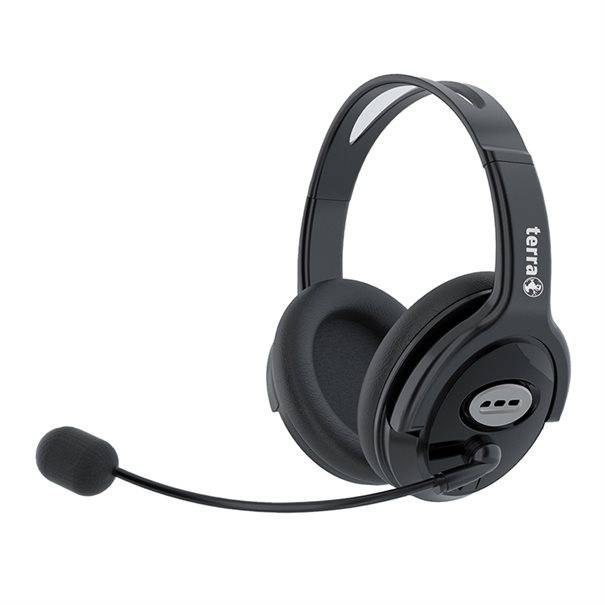 Terra JP-HS1000 PC Over-ear headset Corded (1075100) Stereo Black Volume control-2