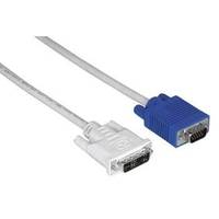 Hama DVI / VGA Adapter cable DVI-A 12+5-pin plug, VGA 15-pin plug 1.80 m Grey 45075 screwable DVI cable-2