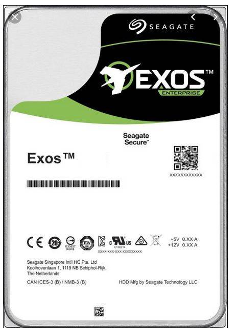 Seagate Exos X16 14 TB 3.5" (8.9 cm) internal HDD SAS 12 Gbps ST14000NM002G-2
