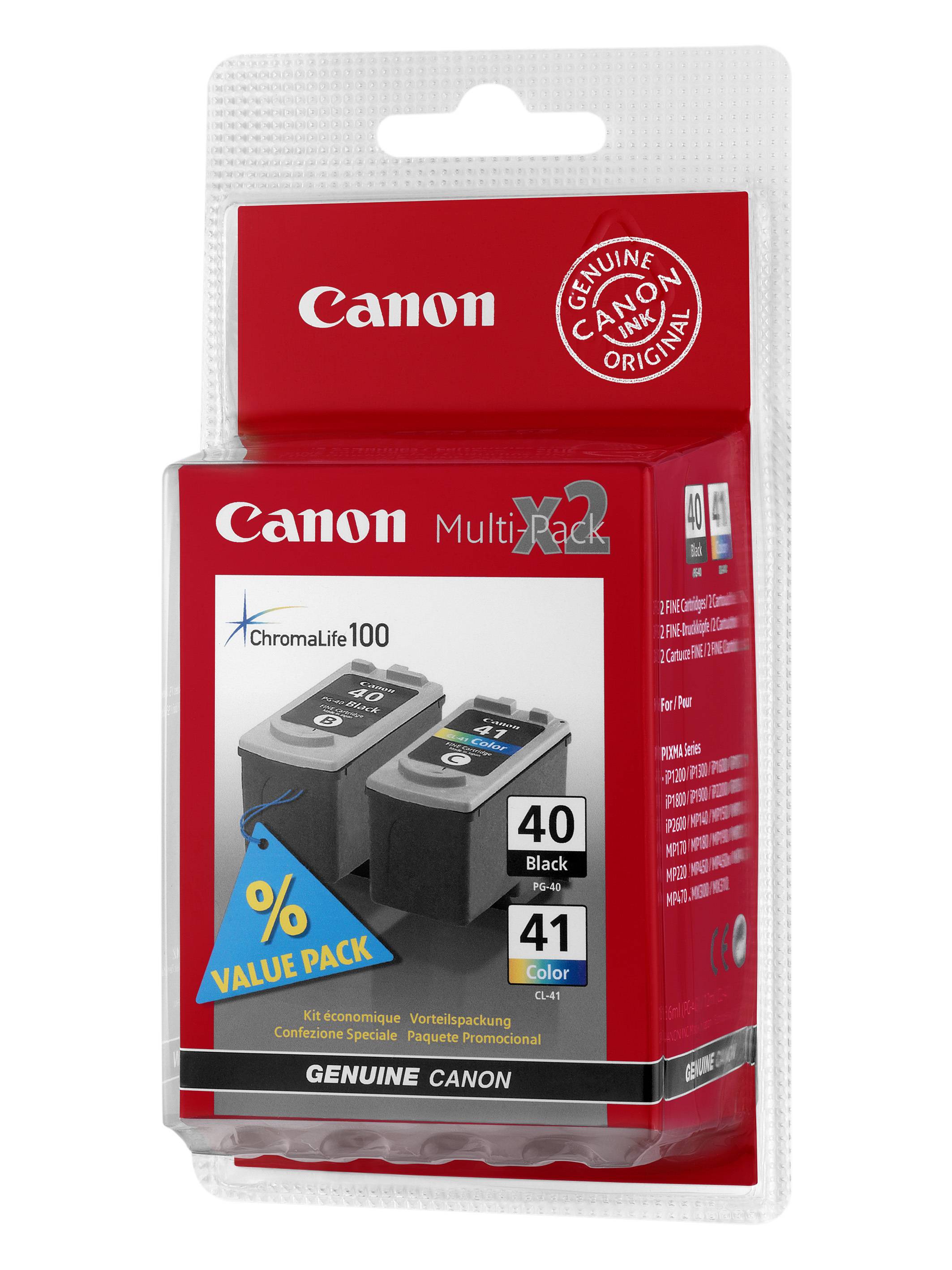 Canon Ink cartridge PG-40+CL-41 Original Set Black, Colour 0615B043-4