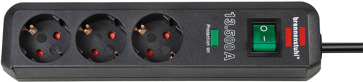 Brennenstuhl 1158820315 Surge protection power strip 3x Black 1 pc(s)-1