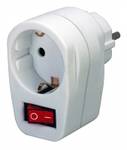 Adapter plug protective contact with switch