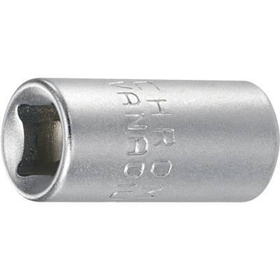 Silver hexagonal socket with a square internal profile and 'Chrome Vanadium' inscription on the side.
