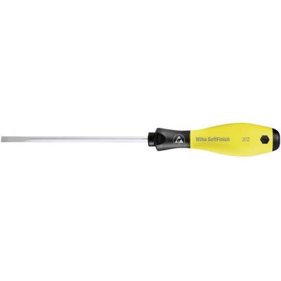Wiha SoftFinish 302ESD ESD Slotted screwdriver Blade width: 5.5 mm Blade length: 125 mm DIN EN 61340-5-1