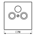 Central panel for antenna socket Reflex Radio/TV/SAT
