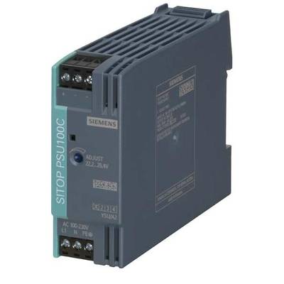   Siemens  SITOP PSU100C 12 V/2 A  Rail mounted PSU (DIN)    12 V DC  2 A  24 W  No. of outputs:1 x    Content 1 pc(s)
